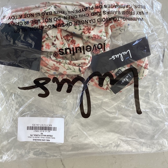 Lulus Basics Feel Like Dancing Cream Multi Floral Print Crop Top White - Size XS - Picture 4 of 4